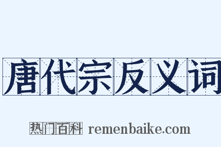 唐代宗反义词是什么意思的图片